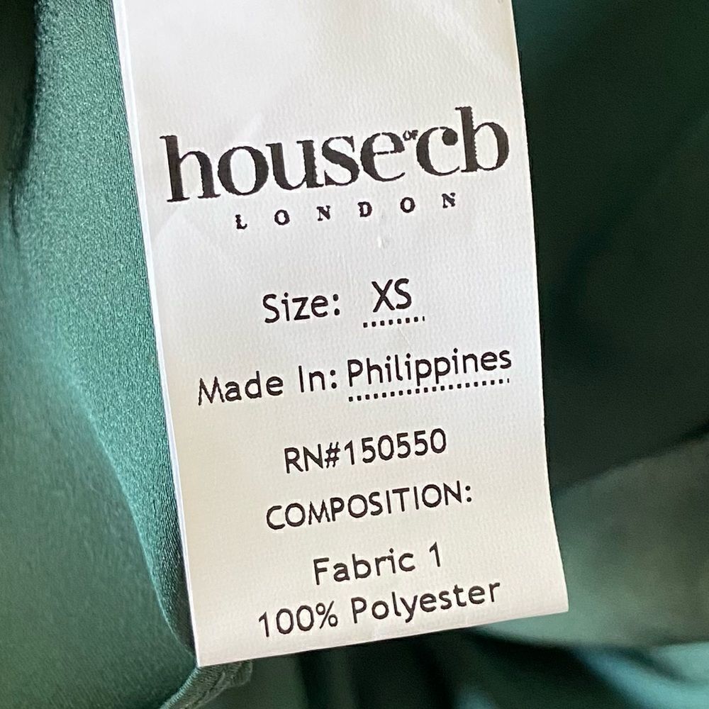 House of Cb Teia Forest Draped Corset Midi Green Dress Tank Size XS - Picture 11 of 12